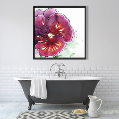 Bohemian Botanical Bedroom Canvas | Blossoming Orchid Decor