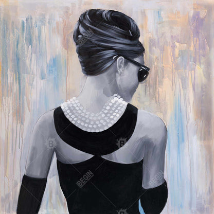 Audrey Hepburn - Décoration murale sur toile - Mode et beauté