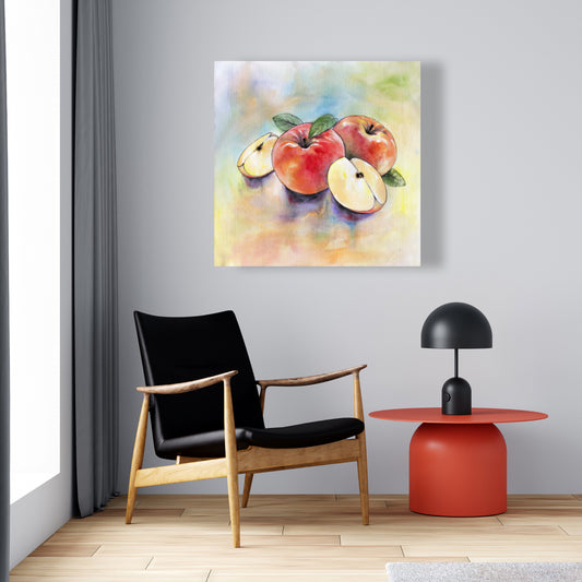 Apple Harvest Kitchen Leaves Canvas | Home Decor Wall Art