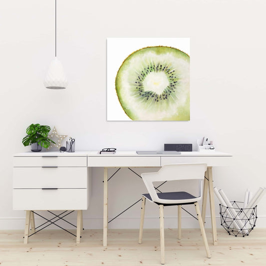 Kiwi Slice Green Canvas | Exotic Gastronomy Home Decor