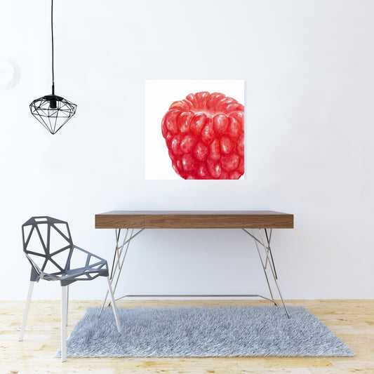 Toile illustrative rouge framboise | Décoration d'intérieur, gastronomie et art