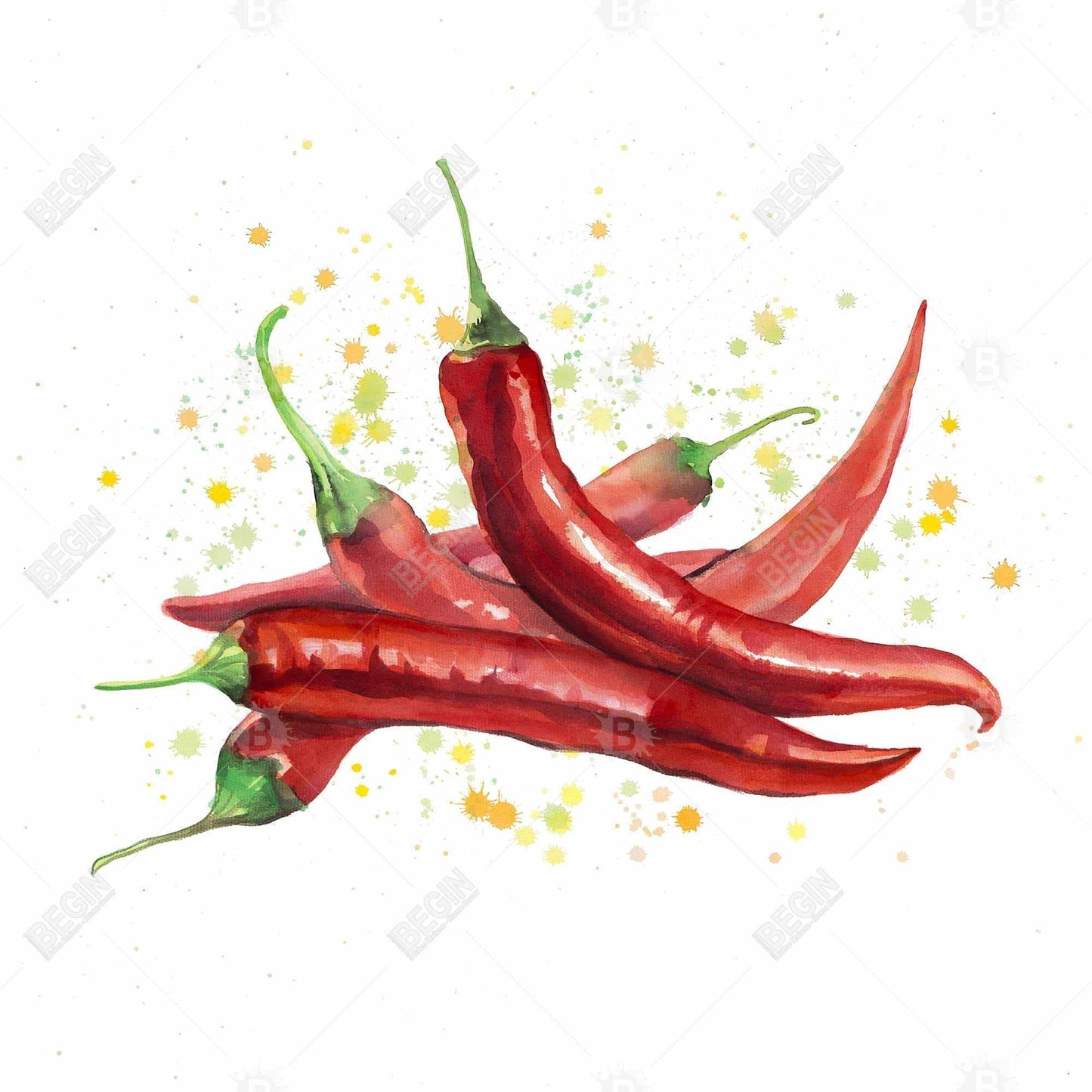 Red Hot Peppers Canvas | Kitchen Wall Art Decor | Home Style