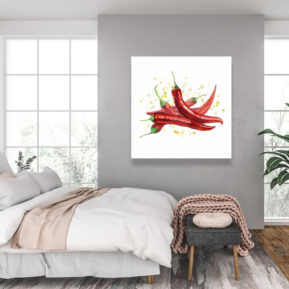 Red Hot Peppers Canvas | Kitchen Wall Art Decor | Home Style