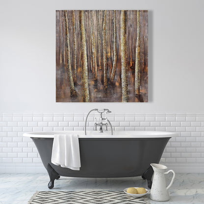 The Dark Forest Canvas - Contemporary Bedroom Landscape Decor