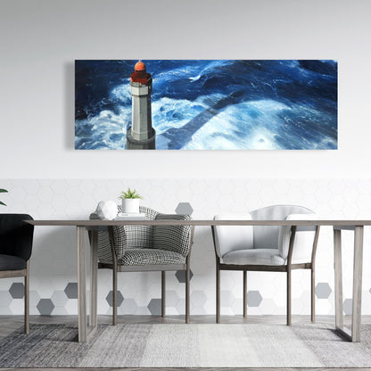 Marine Building Blue Canvas - Le phare de Jument Decor