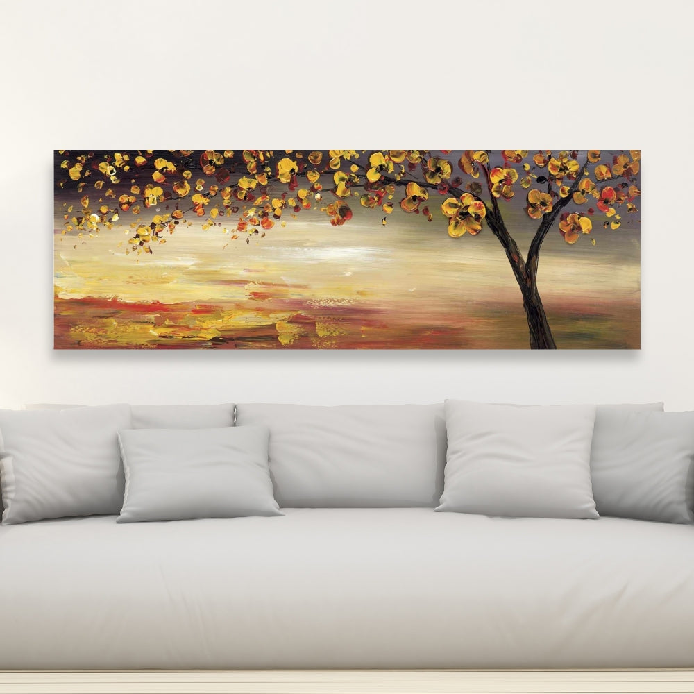 Fall Tree Canvas - Brown Contemporary Bedroom Home Decor