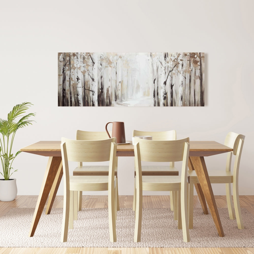 Winter Forest Canvas - Modern Landscapes Brown Home Decor