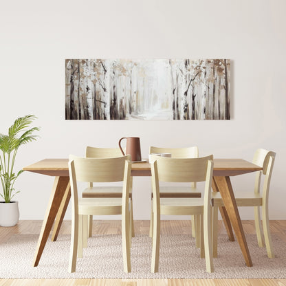 Winter Forest Canvas - Modern Landscapes Brown Home Decor