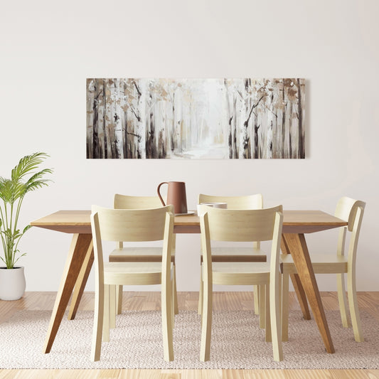 Winter Forest Canvas - Modern Landscapes Brown Home Decor