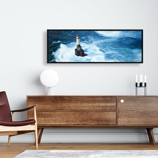 Unleashed Waves on a Lighthouse Canvas | Coastal Home Decor
