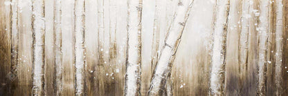 Texturized Abstract Forest Canvas - Modern Brown Bedroom Decor