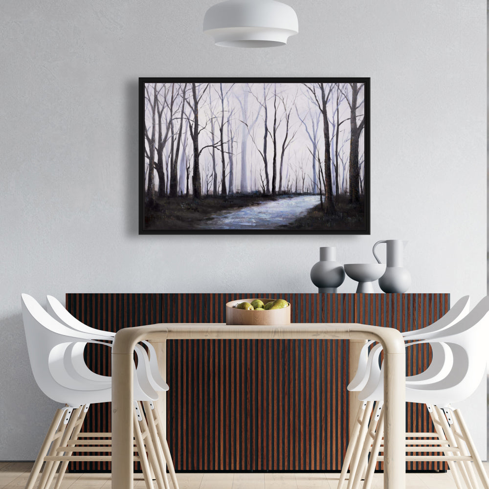 Toile encadrée « Forêt du désert » moderne avec arbres pour chambre à coucher | Décoration d'intérieur