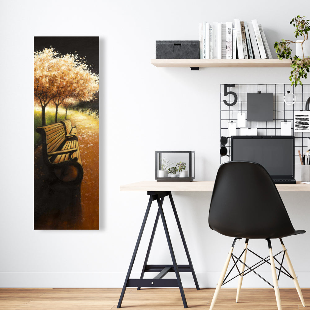 Park Bench Fall Day Canvas - Bedroom Wall Art Home Decor
