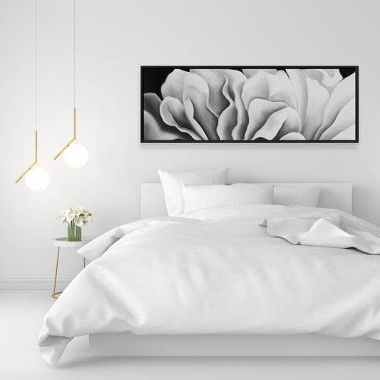 Magnifique toile fleurie en noir et blanc | Décoration d'intérieur