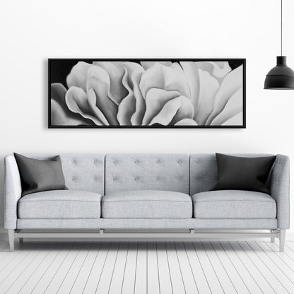 Magnifique toile fleurie en noir et blanc | Décoration d'intérieur