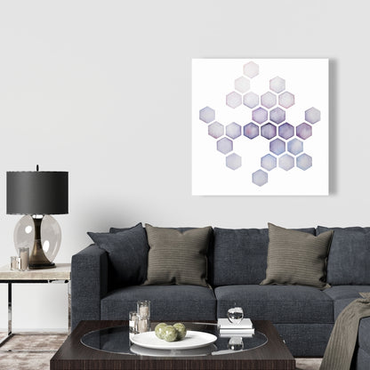 Alveoli Lilac Abstract Minimalist Bedroom Canvas - Home Decor