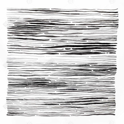 Toile abstraite « Gray Grooves » | Décoration murale encadrée blanche