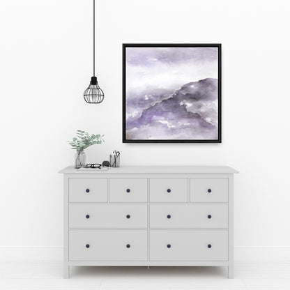 Toile encadrée contemporaine violette « Nebula » | Décoration d'intérieur