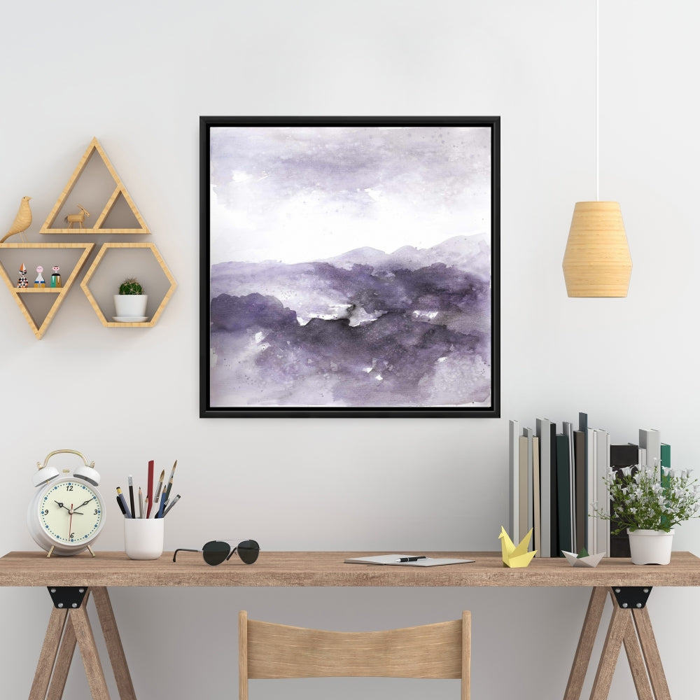 Toile encadrée « Nuage violet abstrait » | Décoration murale pour chambre