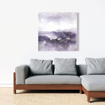 Purple Cloud Abstract Canvas - Modern Home Decor Wall Art