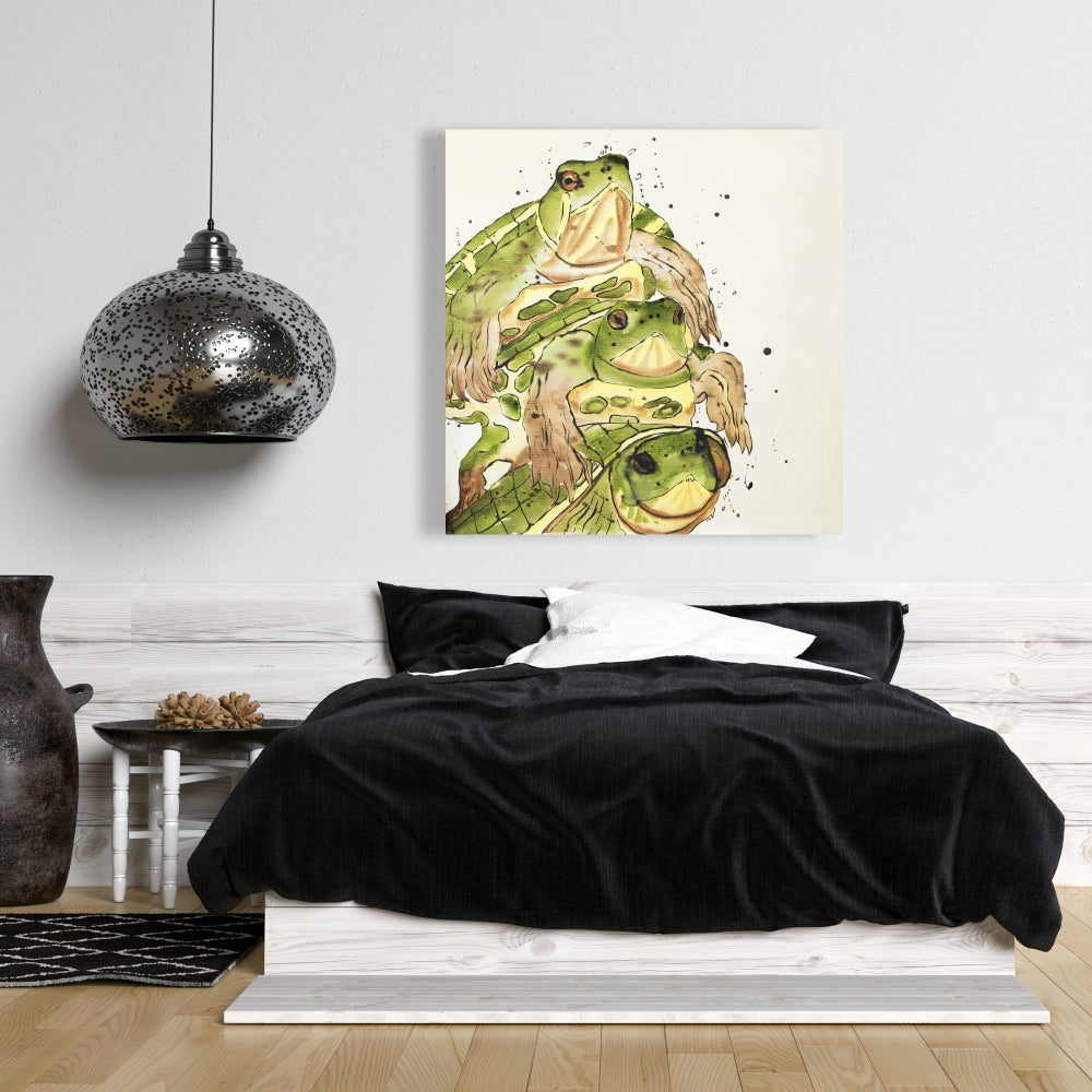 Three Aquatic Turtles Canvas | Aquatic Animal Home Decor