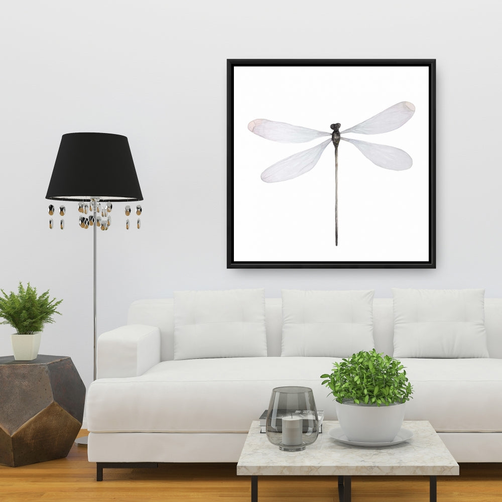 Minimalist Dragonfly Canvas | Animal Bedroom Framed Decor