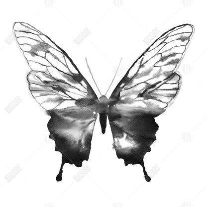 Black Butterfly Sketch Canvas | Minimalist Bedroom Decor