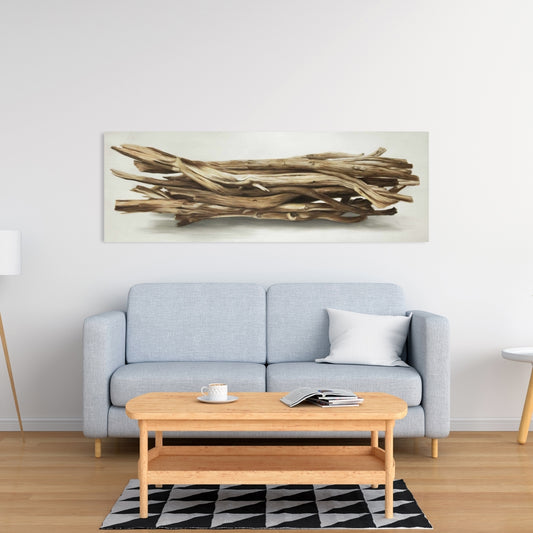 Toile Arbres rustiques | Décoration d'intérieur en bois flotté, paysage marin