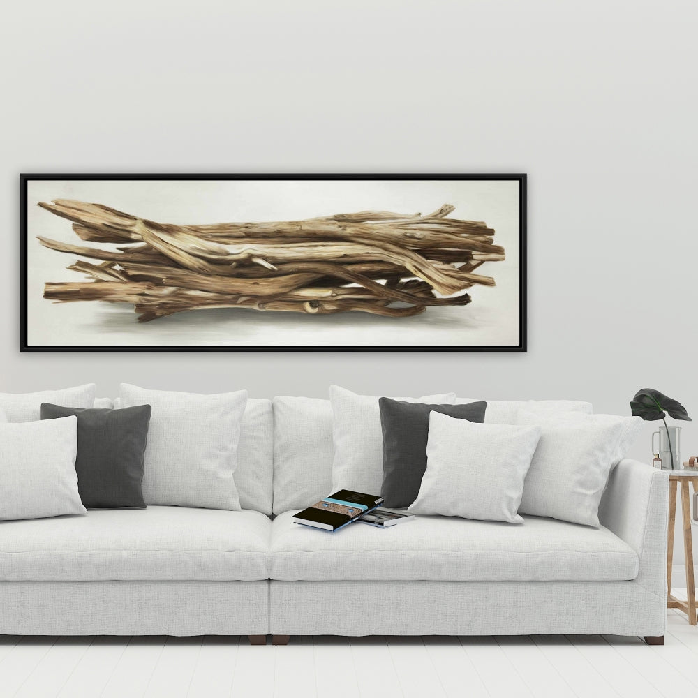 Toile de chambre à coucher « Arbres côtiers » | Décoration en bois flotté au bord de la mer