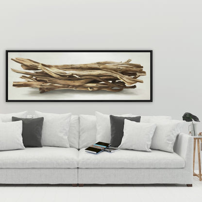 Toile de chambre à coucher « Arbres côtiers » | Décoration en bois flotté au bord de la mer