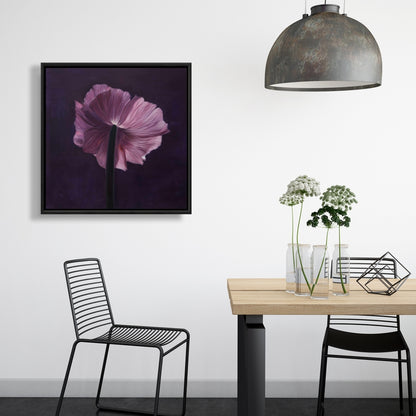 Toile Pétales violets | Décoration de chambre minimaliste | Cadre violet