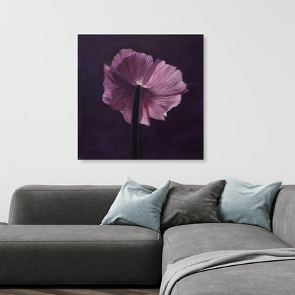 Purple Petals Canvas - Minimalist Bedroom Decor | Home Art