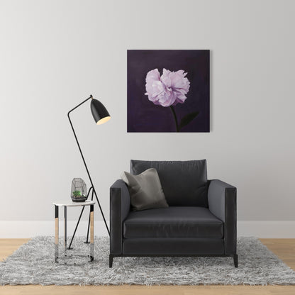 Magnifique toile de fleurs violettes | Décoration murale romantique pour chambre à coucher