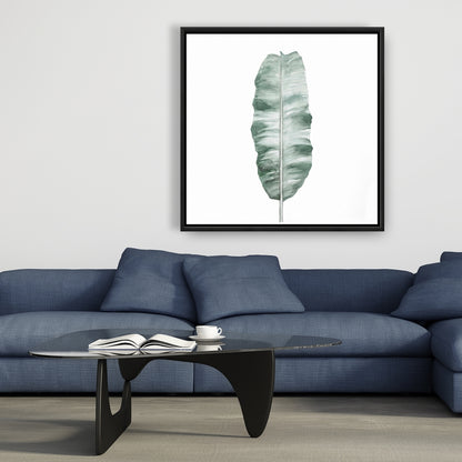 Toile botanique exotique à motif de feuille de bananier | Décoration murale