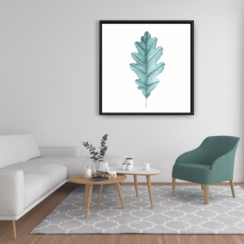 Oak Leaf Green Floral Botanical Bedroom Canvas | Home Decor