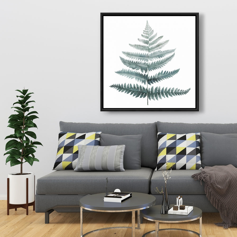Toile encadrée « Fern Botanical » | Décoration de chambre scandinave