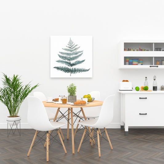 Green Fern Scandinavian Bedroom Canvas | Home Decor Art