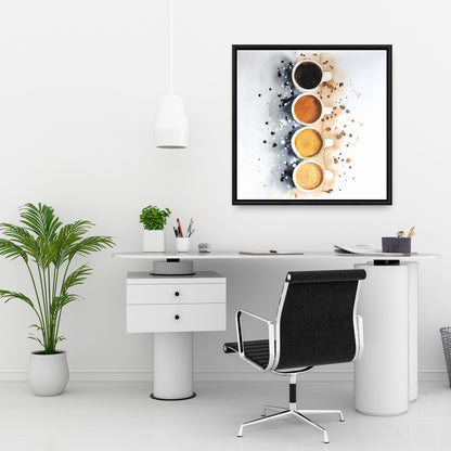 Toile « Quatre tasses de café » | Décoration d'intérieur