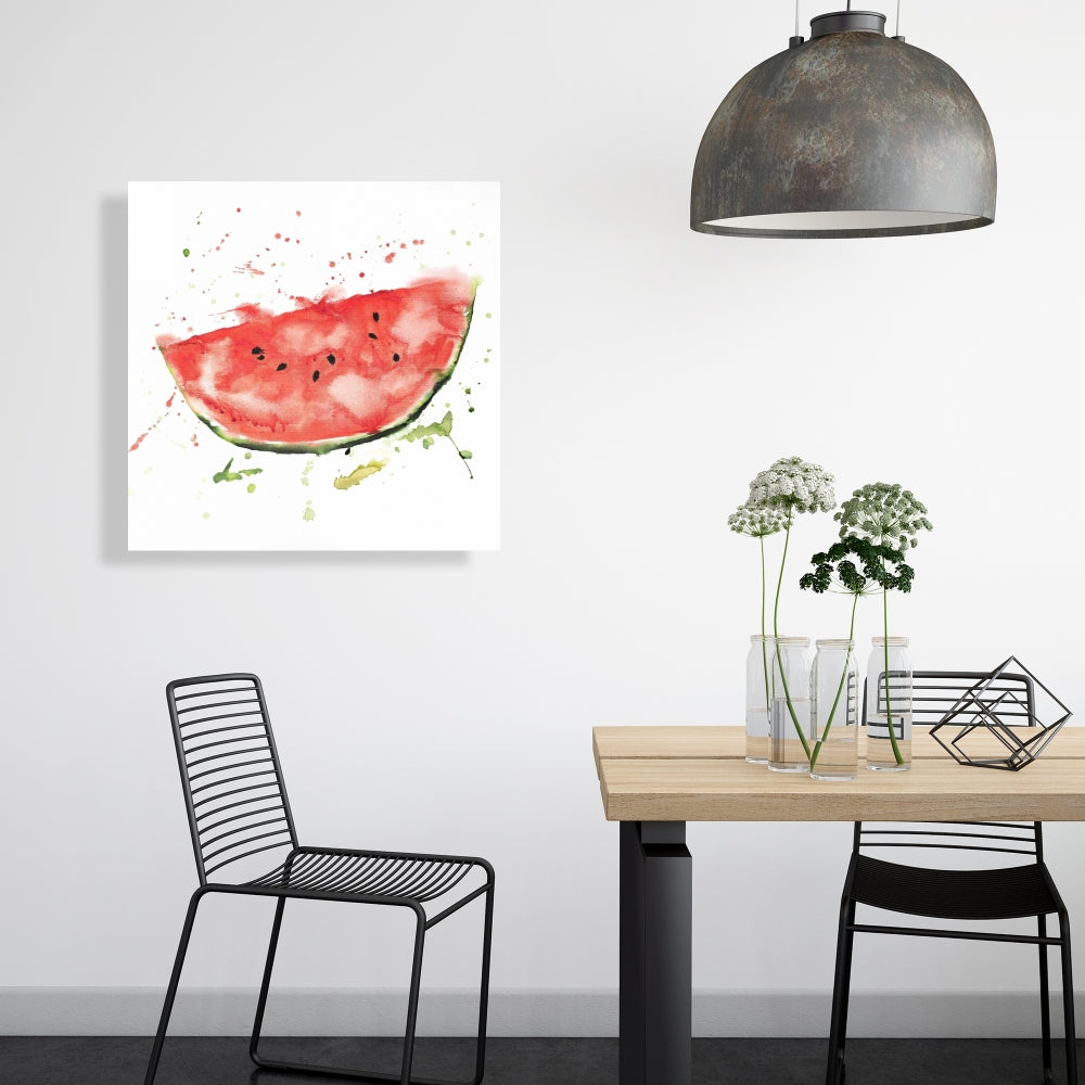 Watermelon Slice Red Food Canvas - Kitchen Home Decor Art