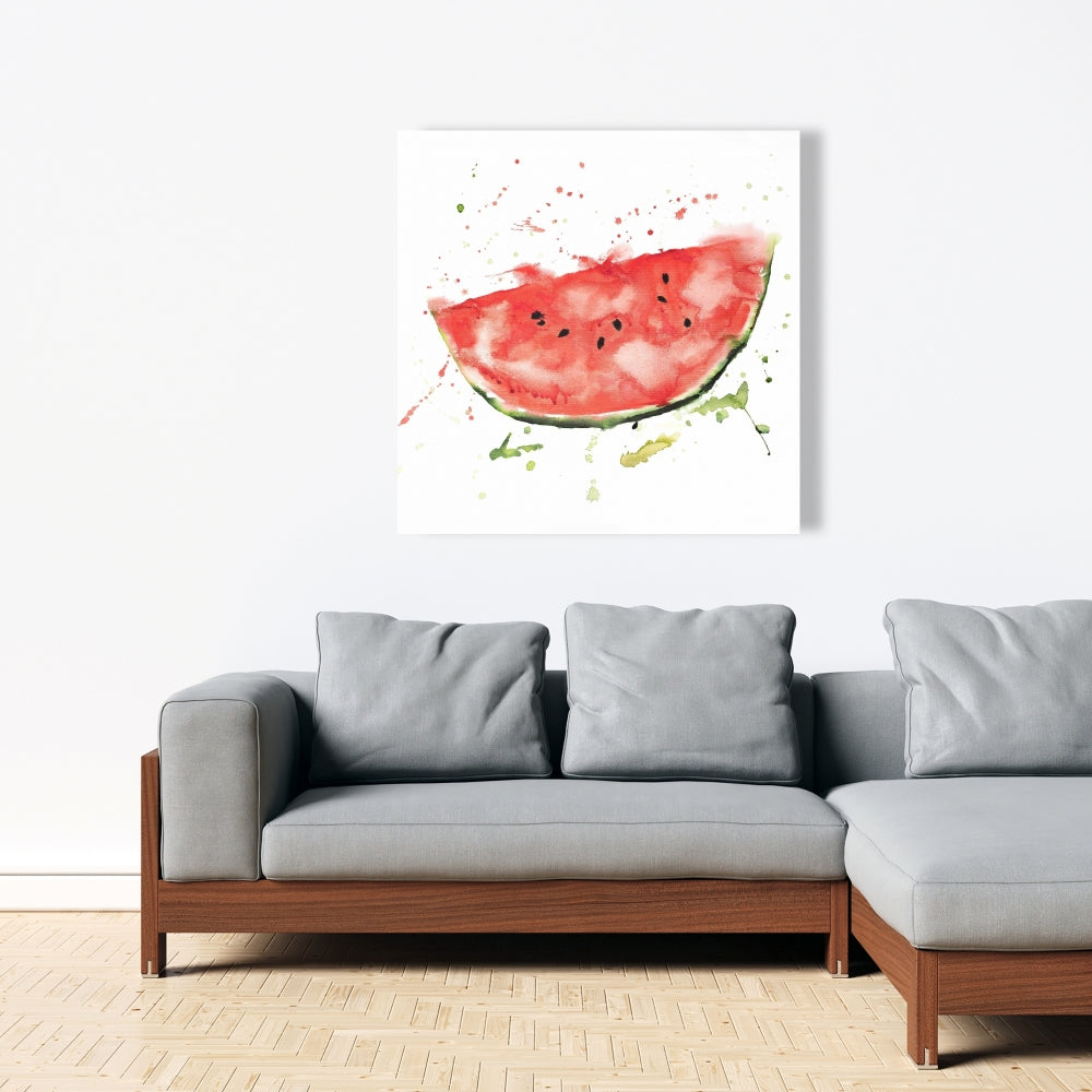 Watermelon Slice Red Food Canvas - Kitchen Home Decor Art