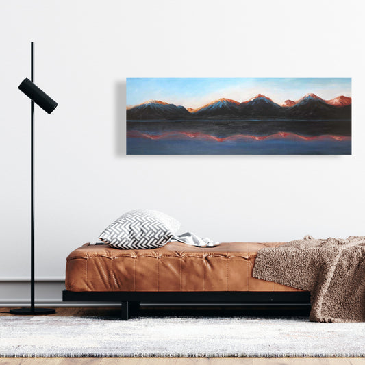 Mountains Landscape Canvas - Modern Bedroom Wall Art Decor