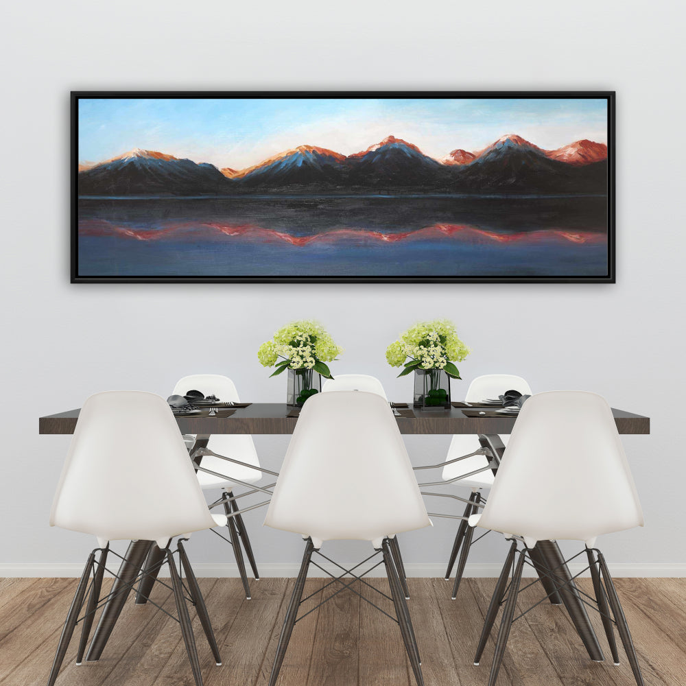 Mountains Landscape Framed Canvas | Contemporary Home Decor