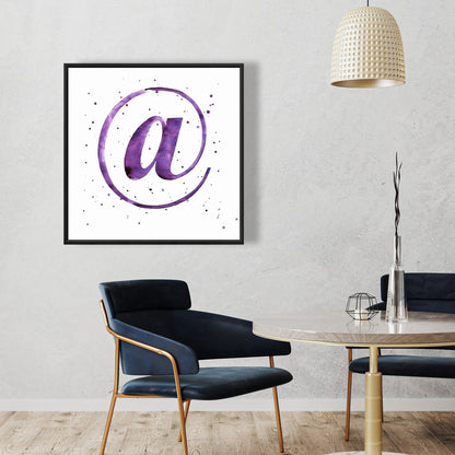 Toile encadrée violette – Symbole de décoration intérieure