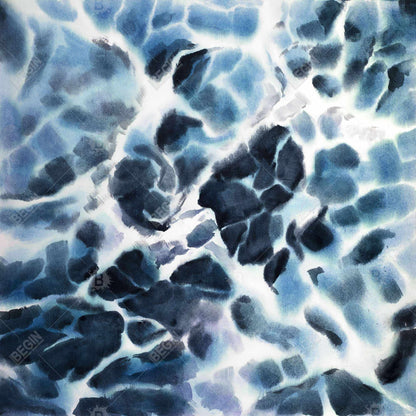 Toile Vagues orageuses - Décoration de chambre marine côtière