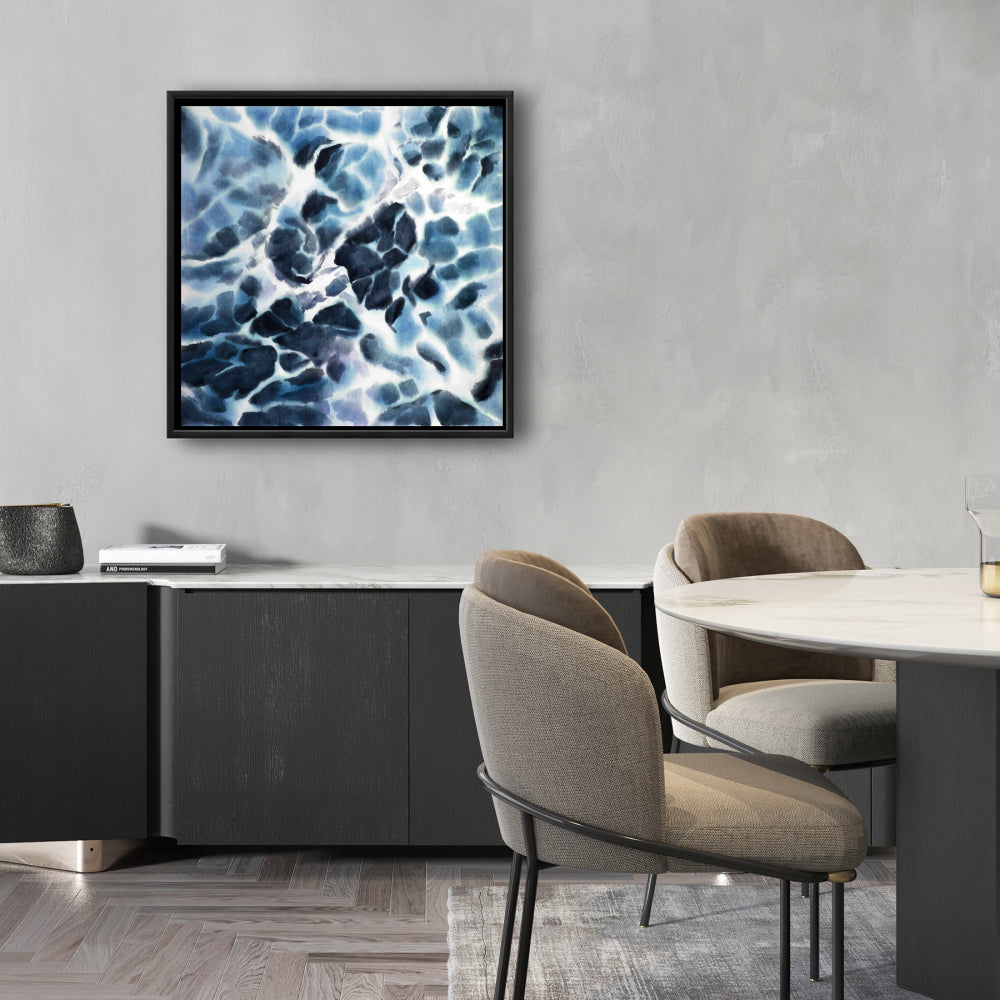 Toile Vagues orageuses - Décoration de chambre marine côtière