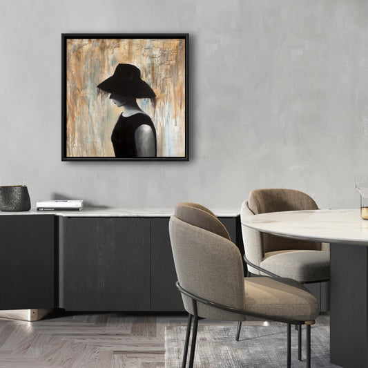 Audrey Hepburn Big Hat Canvas | Contemporary Bedroom Decor