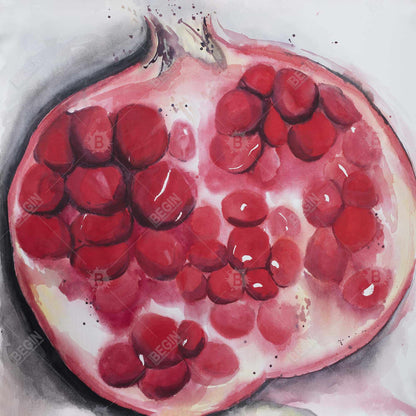 Open Pomegranate Canvas | Gastronomy Art for Home Decor
