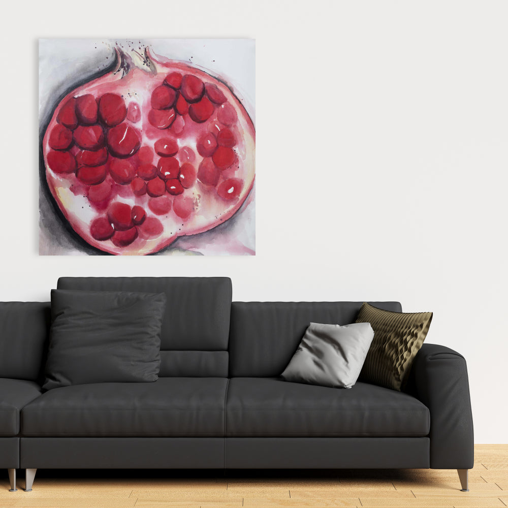 Open Pomegranate Canvas | Gastronomy Art for Home Decor