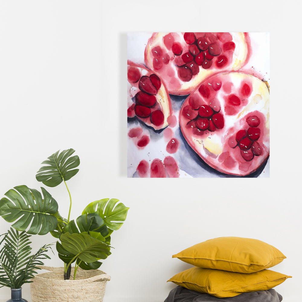 Pomegranate Pieces Canvas - Kitchen Wall Art Home Decor