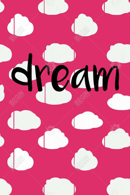 Toile encadrée « Rêve » | Citations motivantes pour la décoration de la chambre